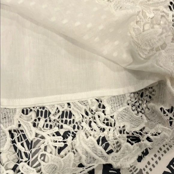 Anthropologie Lace Sleeveless Top Swiss Dot Medium - Picture 6 of 9
